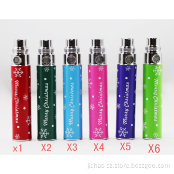 Snowflake Battery Merry Christmas Battery Battery for Electronic Cigarette E Cigarette Christmas Version EGO Battery DHL Free Shipping